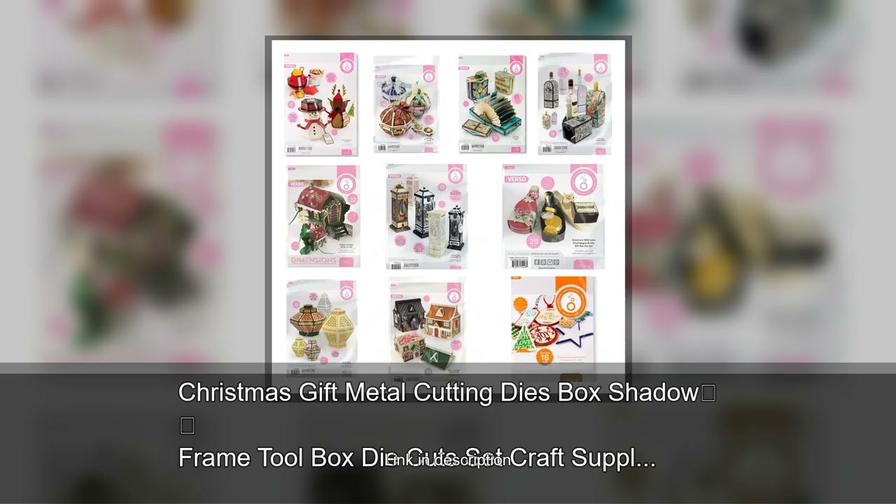 Christmas Gift Metal Cutting Dies Box Shadow Frame Tool Box Die Cuts Set Craft Supplies DIY Pho