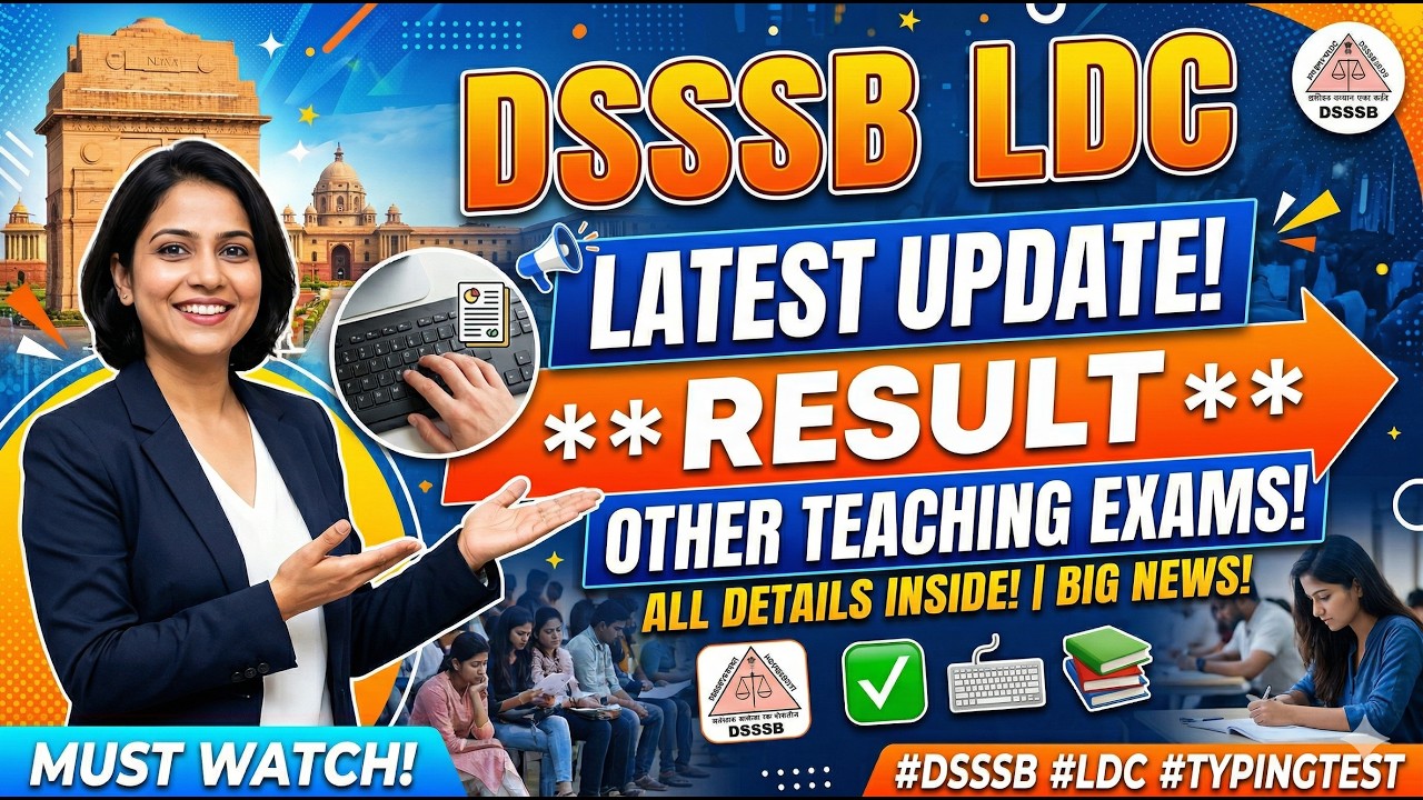DSSSB LDC/ DASS GRADE -4 RESULT || typing test ||  TGT EXAM?