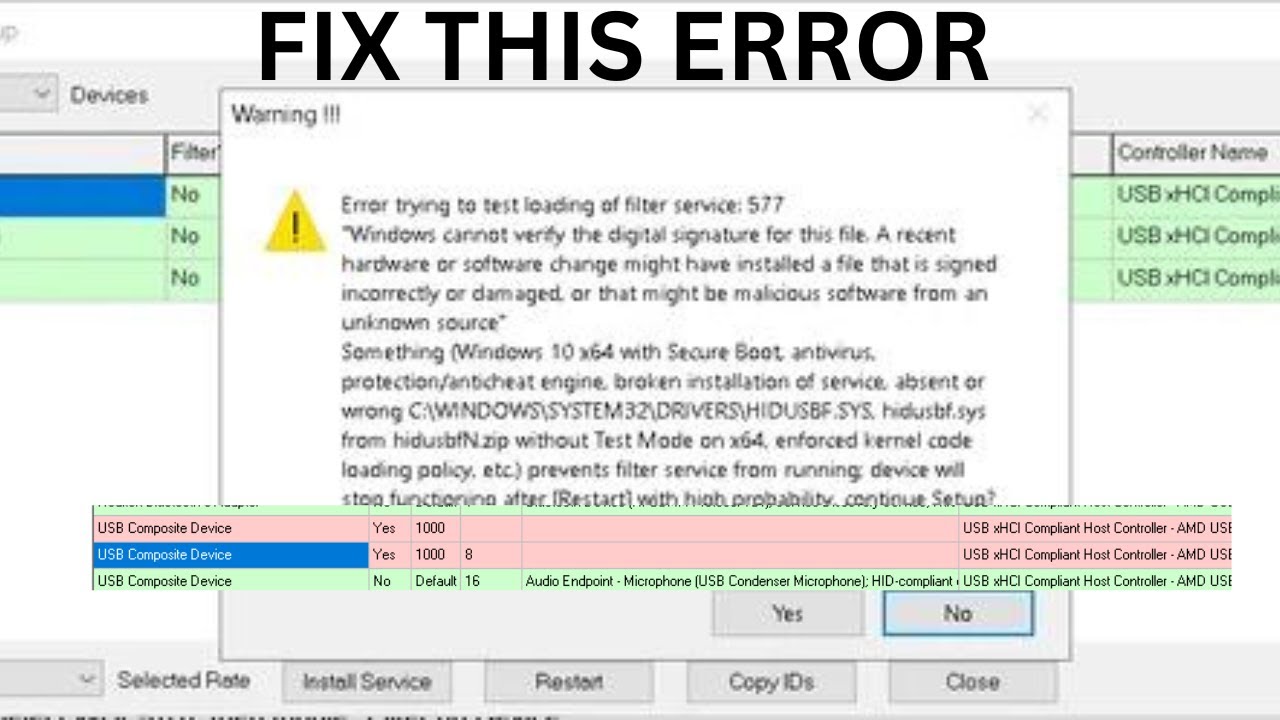 How to fix error while overclocking controller on WINDOWS 11 *SECURE BOOT ON*