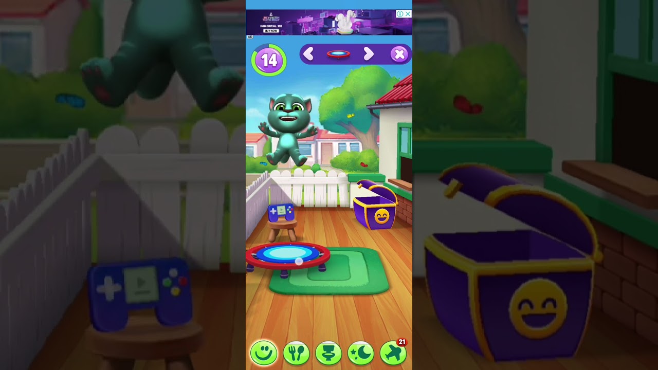 Tom Broke his Jumping Trampoline during Games (110th Part) #trampoline #mytalkingtom2 #animation