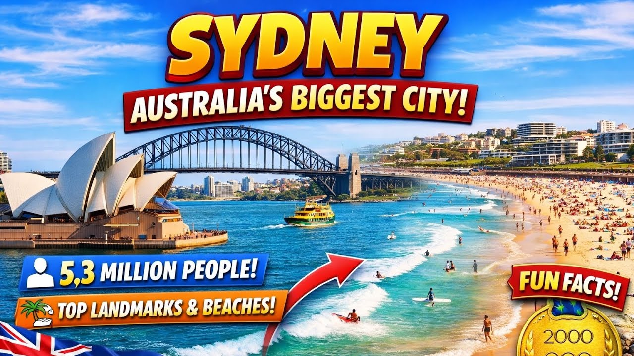 Sydney: Australia’s Biggest City 🌏 | 5.3 Million People, Beaches & Landmarks!