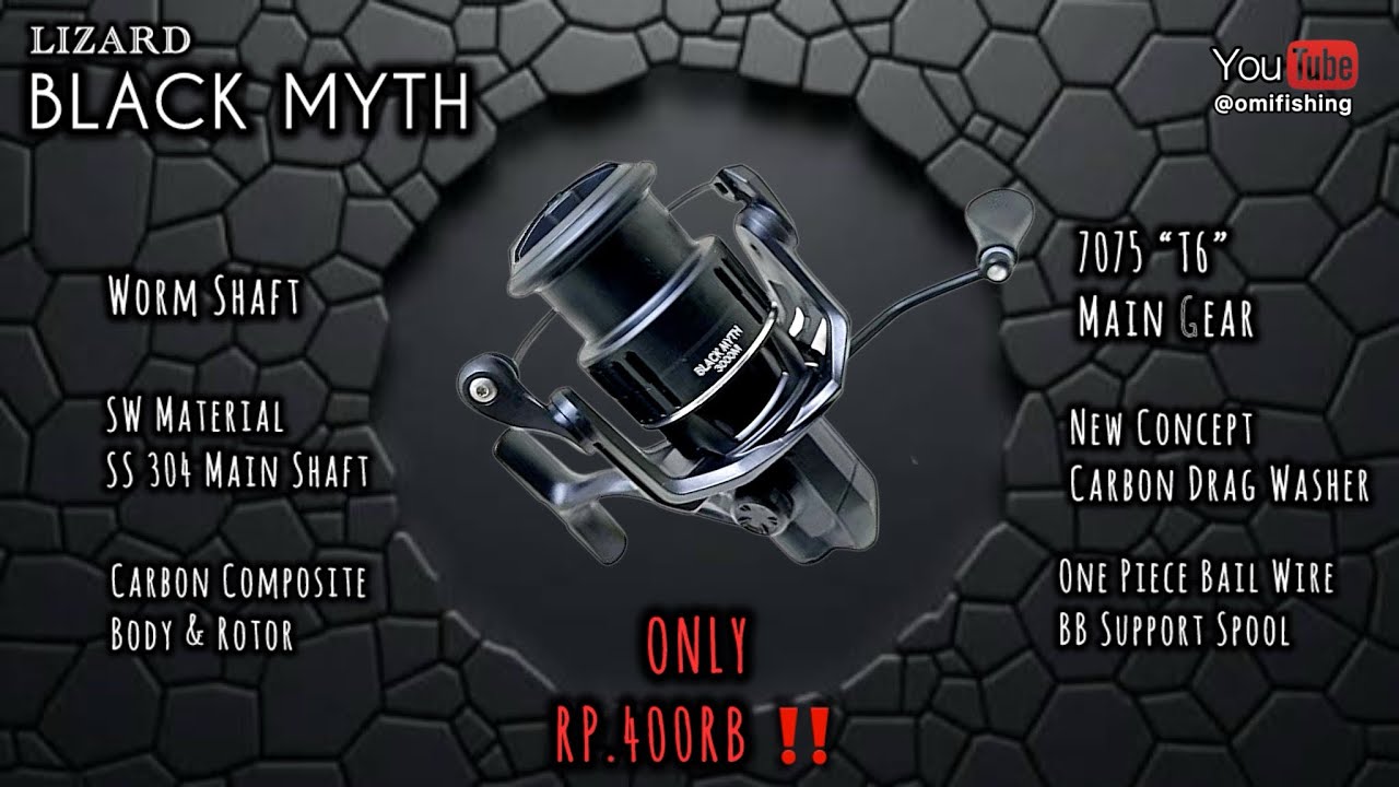 LIZARD BLACK MYTH SPINNING REEL 