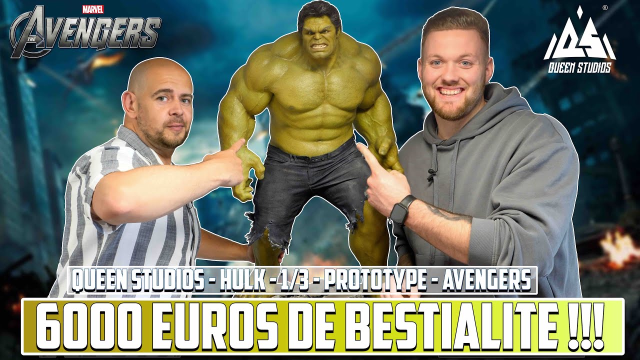 6000 EUROS De BESTIALITE !!!  HULK Queen Studios Prototype 1/3 Avengers