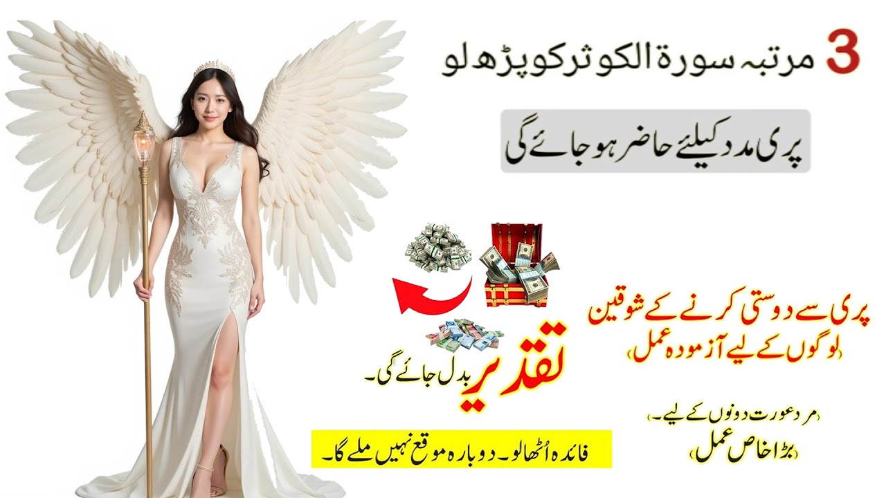 surah kausar se pari ki hazri ka asan amal _ wazifa for fairy 🧚&zwj;♀️❤