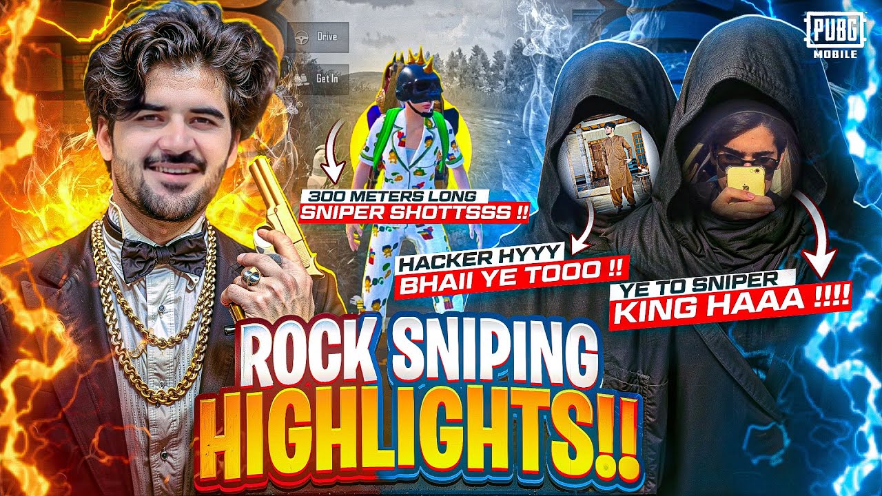 ROCK SNIPING HIGHLIGHT 🥶 USING DOUBLE SNIPER | PUBGMOBILE | ROCK OP