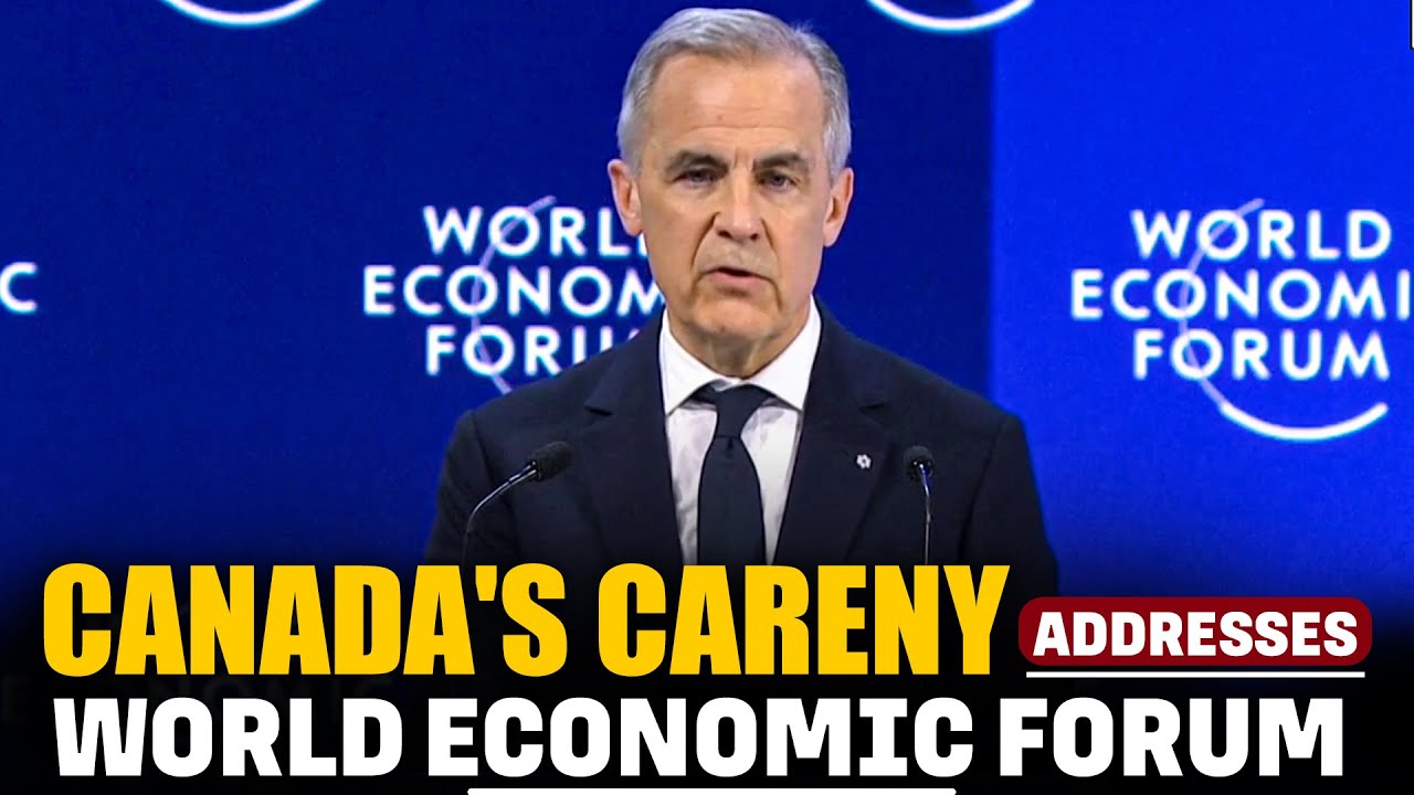 Carney tells Davos Canada 'strongly opposes' tariffs over Greenland | World economic forum | Trump