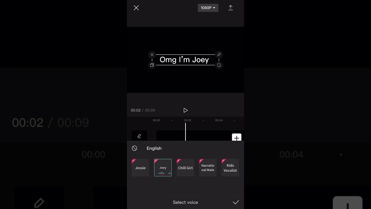 New Text to speech On capcut (Joey)
