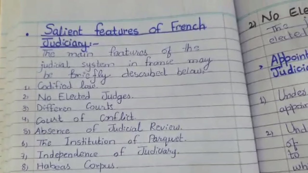 judicial system of france written notes. France judicial system