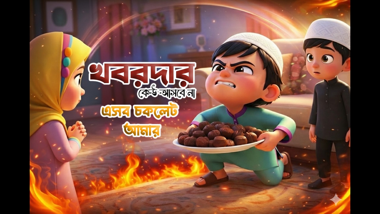 খবরদার কেউ আসবে না এসব চকলেট আমার #isamiccartoon #kidscartoon #bangacartoon