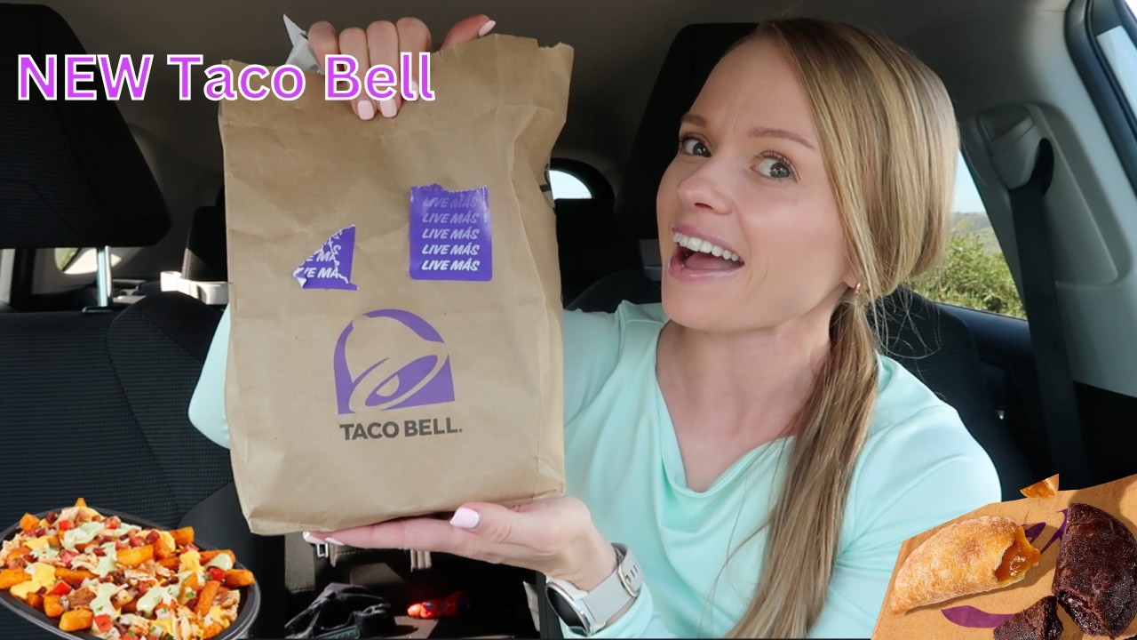 New Taco Bell Chocolate & Caramel Empanada | Chicken Bacon Ranch Fries &vChips & Nacho Supreme Dip