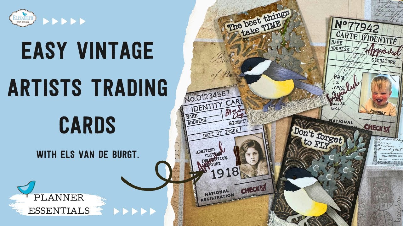 Easy Vintage Artists Trading Cards (ATCs)