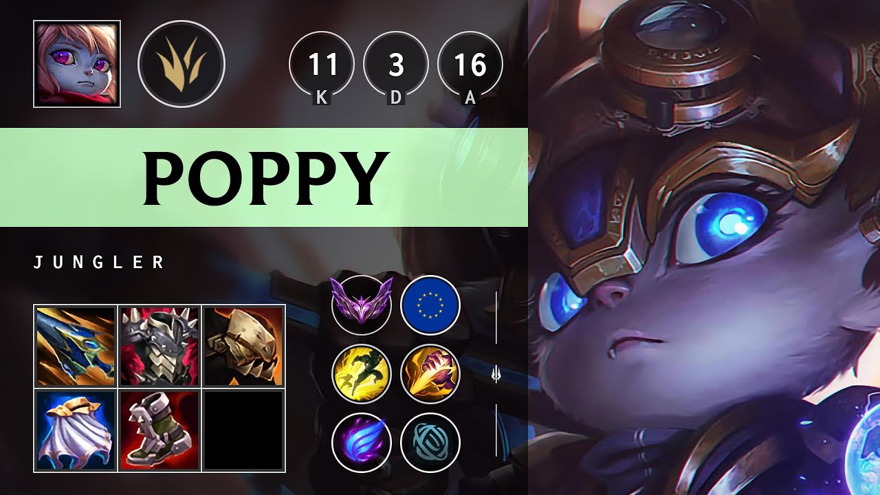 Poppy Jungle vs Master Yi: Rampage - EUW Master Patch 14.19