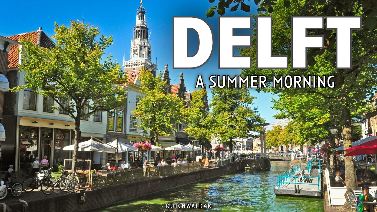 Delft The Netherlands  🇳🇱 Summer ☀️ 4K Walking Tour |