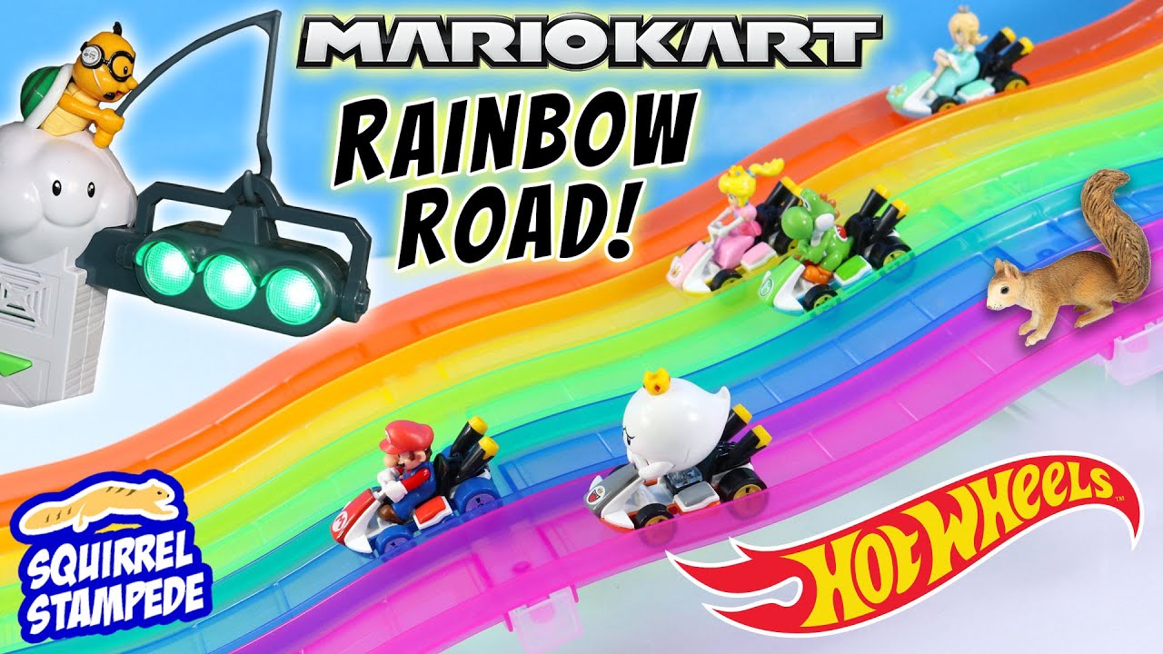 Обзор набора трасс Mario Kart Rainbow Road Hot Wheels