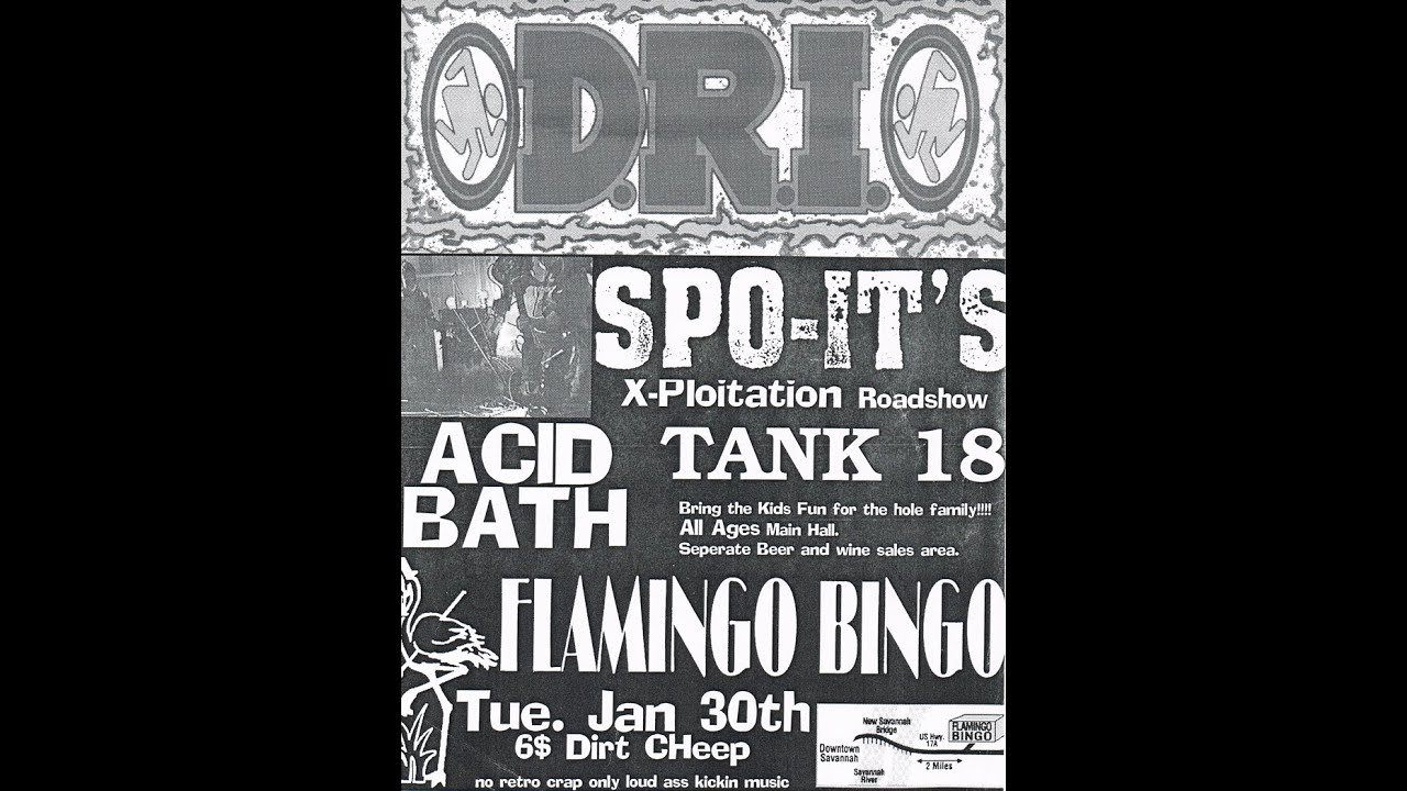 Acid Bath - Jan 30, 1996 @ Flamingo Bingo in South Carolina (Complete unedited recording)