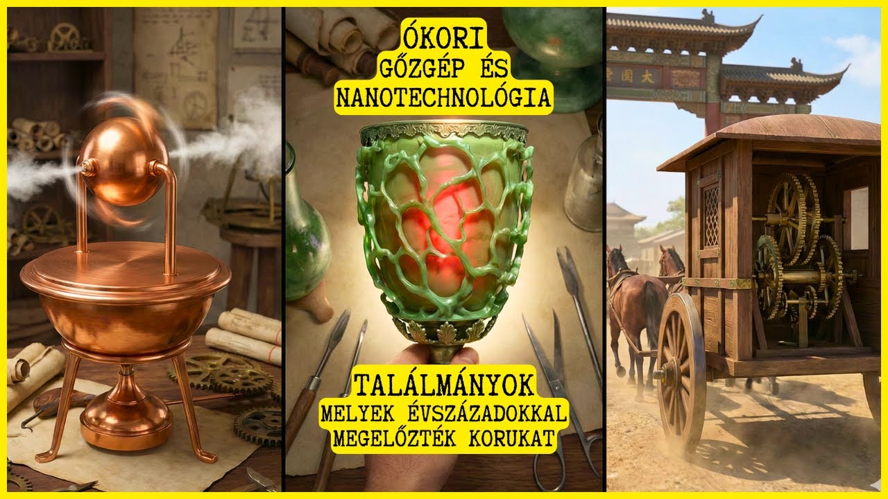 Ókori gőzgép és nanotechnológia- 15 gép és találmány mely évszázadokkal megelőzte korát