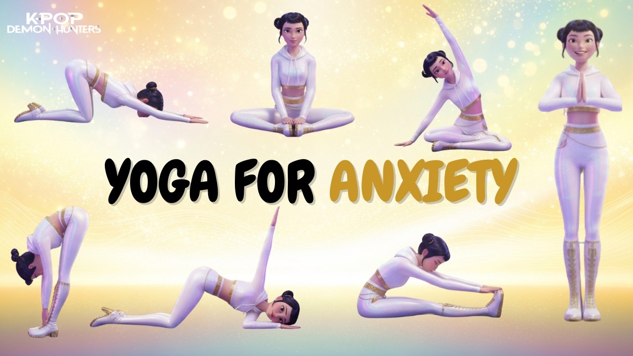 BEST positions for ANXIETY I Yoga with ZOEY I Yoga for KIDS I KPOP Yoga I HUNTRIX