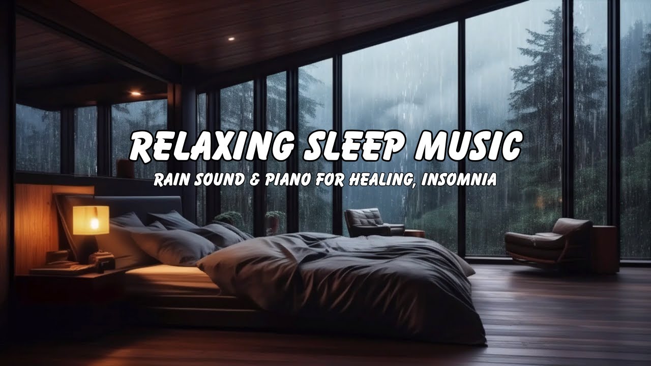 Soothing Rainfall with Soft Piano & Violin | Healing Sleep & Meditation Sounds