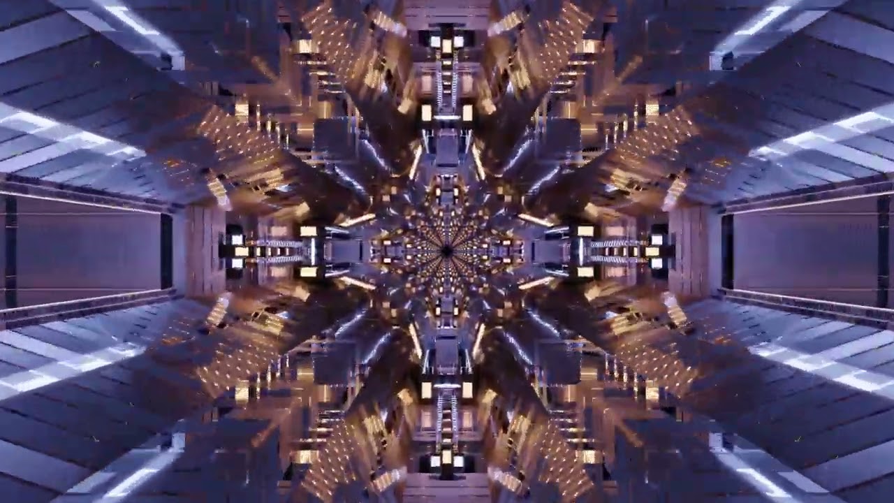 10 hours Dark Neon Tunnel Screensaver 4K UHD 60fps VJ Loop PC