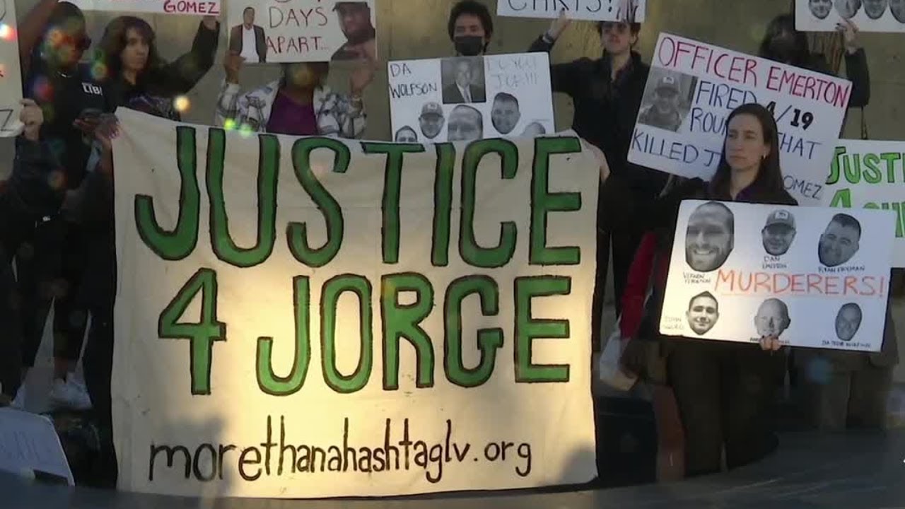 Demonstrators gather as family files wrongful death suit for Jorge Gomez shooting