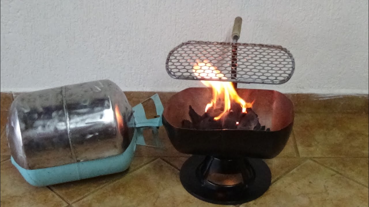 COMO FAZER UMA CHURRASQUEIRA PRÁTICA E RÁPIDO IDEAL PARA #CAMPING#PESCA