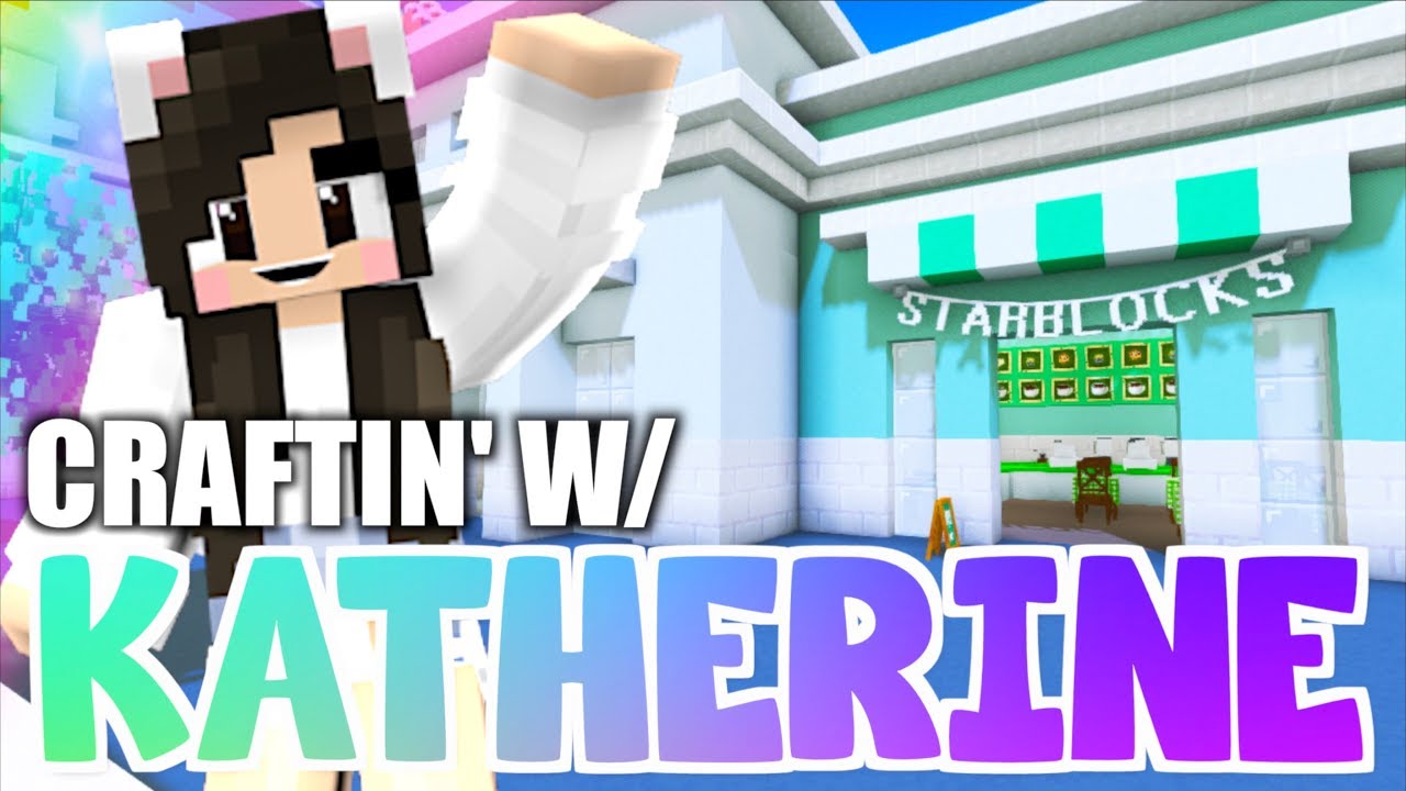 💙Minecraft Mall, Starbucks, + Electronic store! Craftin' w/ Katherine Ep. 42