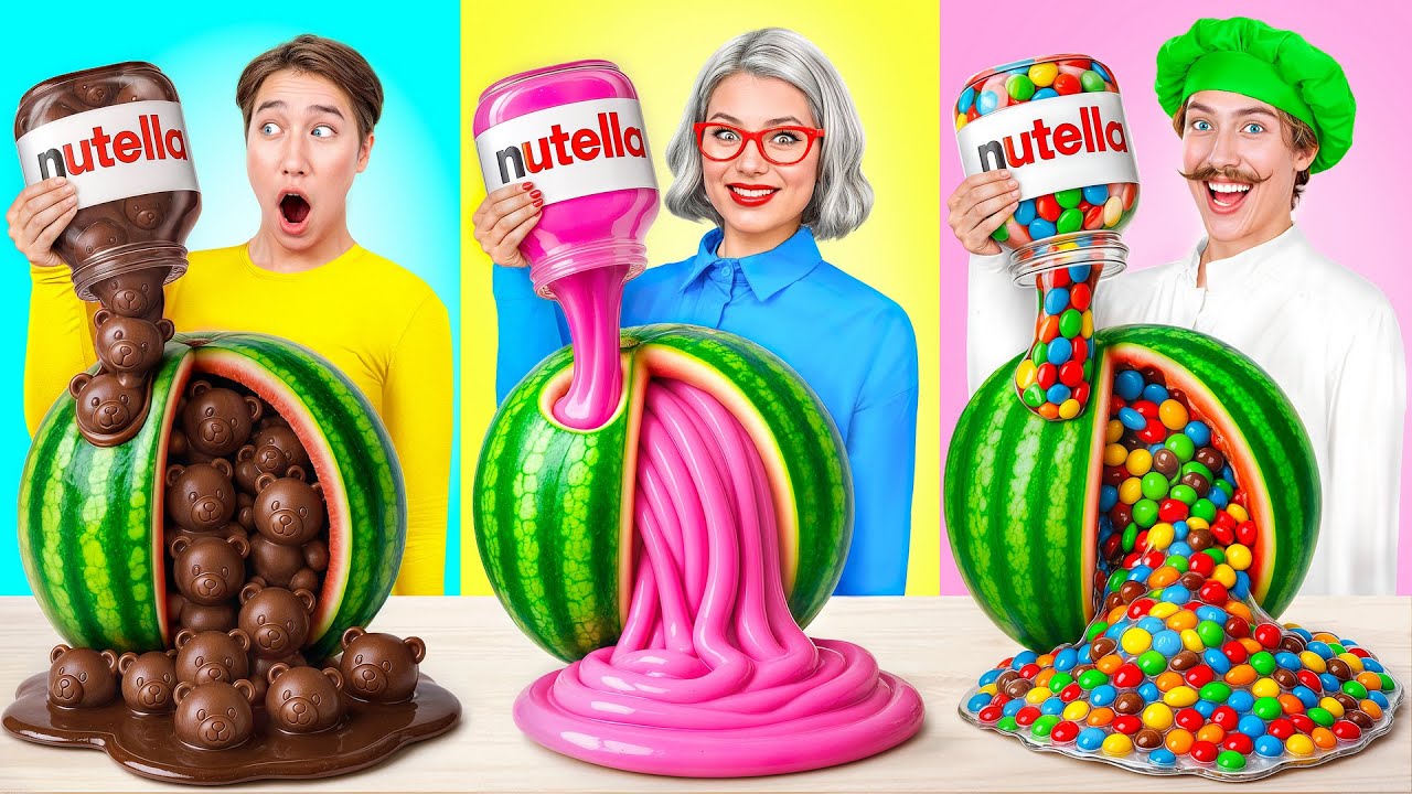 أنا مقابل جدتي في تحدي تحضير الطعام | حيل طعام إبداعية Bubba DO Challenge