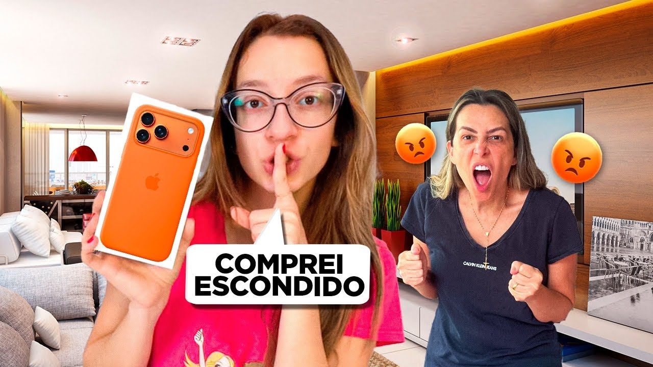 COMPREI O NOVO IPHONE 17 PRO MAX ESCONDIDO DA MINHA MÃE 