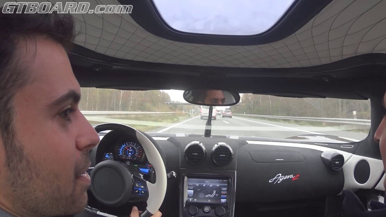 Koenigsegg Agera R cruising German Autobahn long version
