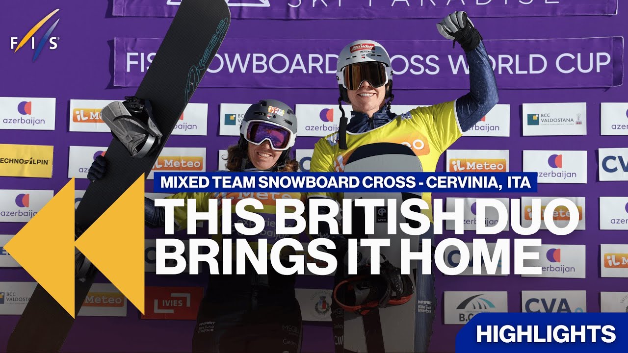 British racers handling Cervinia boardercross course like champs | Highlights | FIS Snowboard