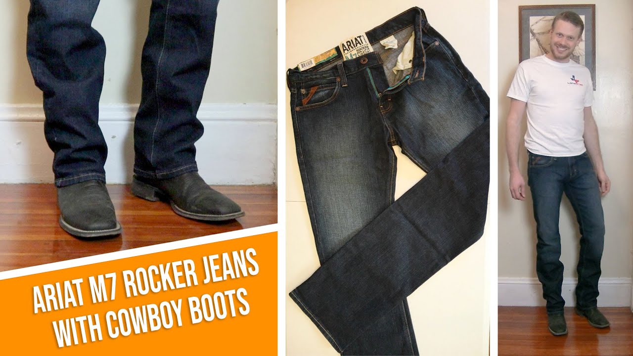 M7 Rocker Stretch Ariat Jeans with Cowboy Boots