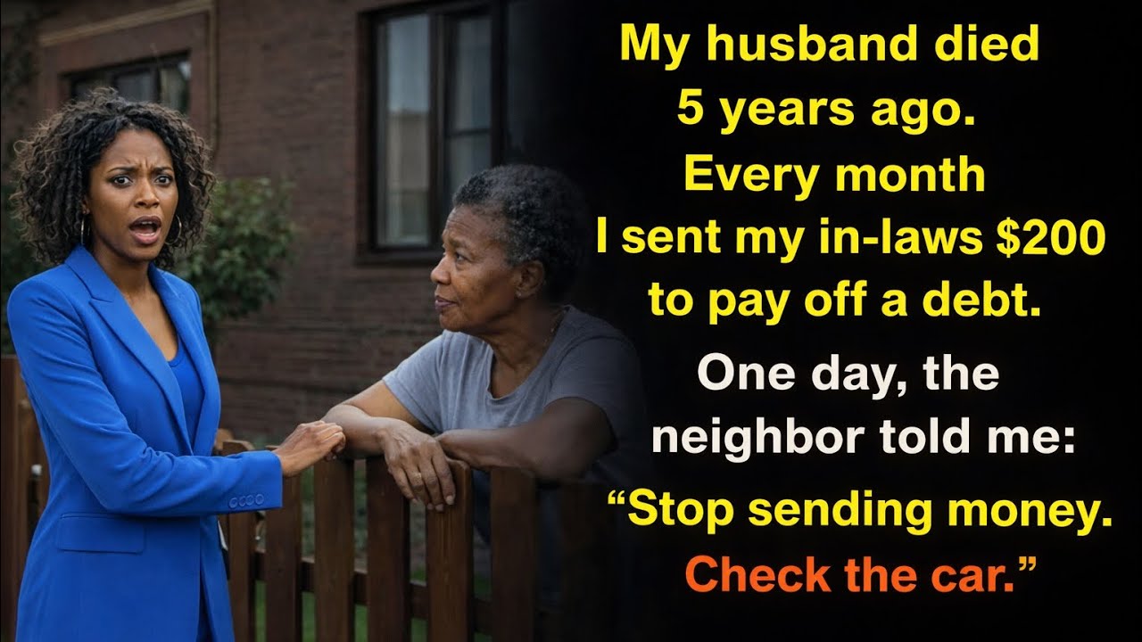 My husband died years ago. Every month I sent his mom $200. But then…