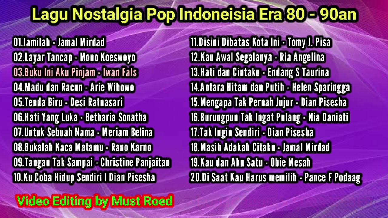 LAGU NOSTALGIA PALING ENAK DIDENGAR - PALING BANYAK DI CARI - LAGU KENANGAN TEMAN PERJALANAN