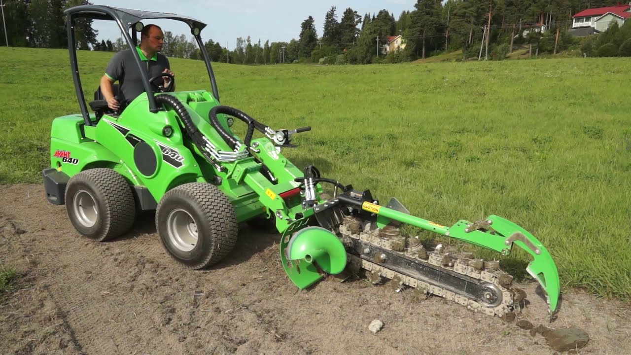 Avant Trencher Attachment for Avant Compact Articulated Mini Loader