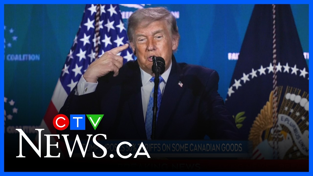 Трамп вводит 50-процентную пошлину на канадские товары