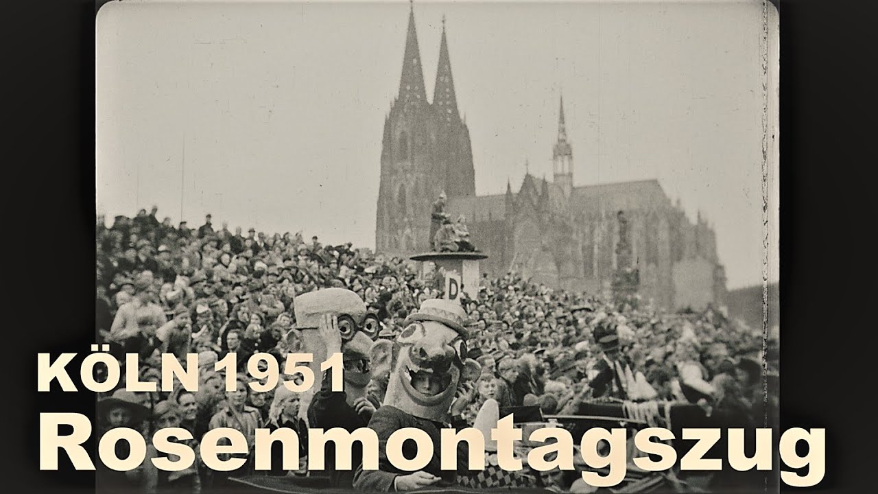 KÖLN 1951 - Karneval - Rosenmontagszug - Cologne - post wwII carnival parade