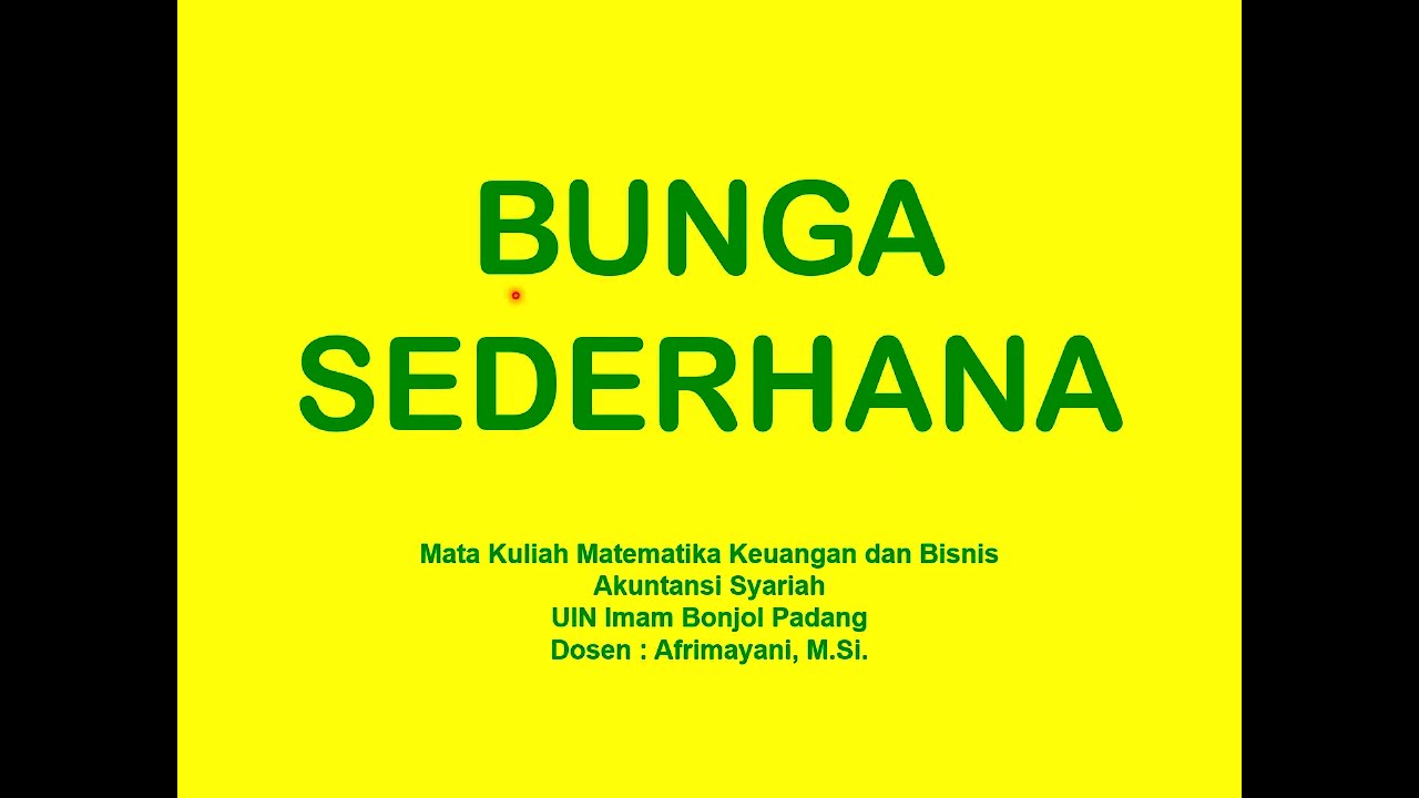 Bunga Sederhana