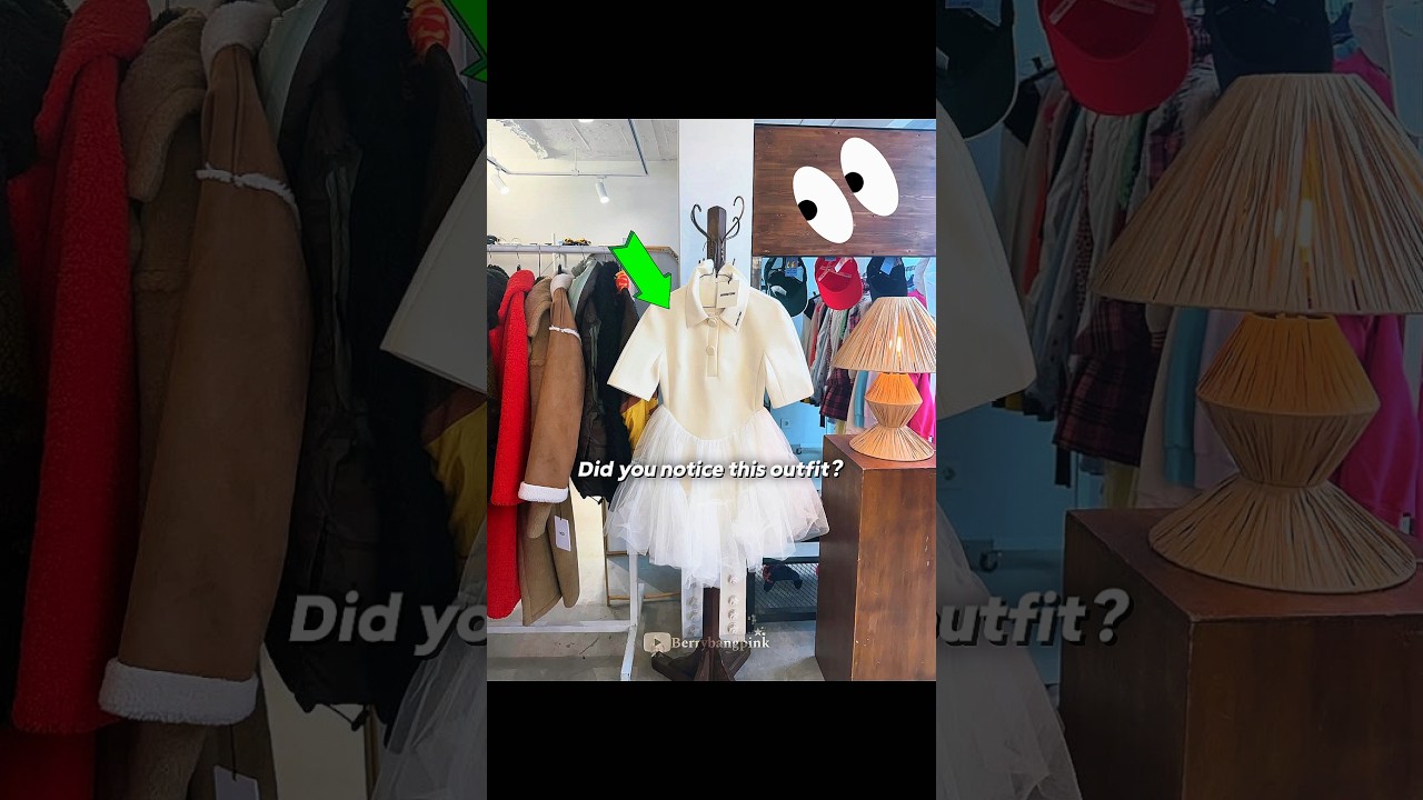 Lisa's closet but with Jennie's outfit😆🤍✨️LISA's Closet Sale at Flea Market #jenlisa #outfit #shorts