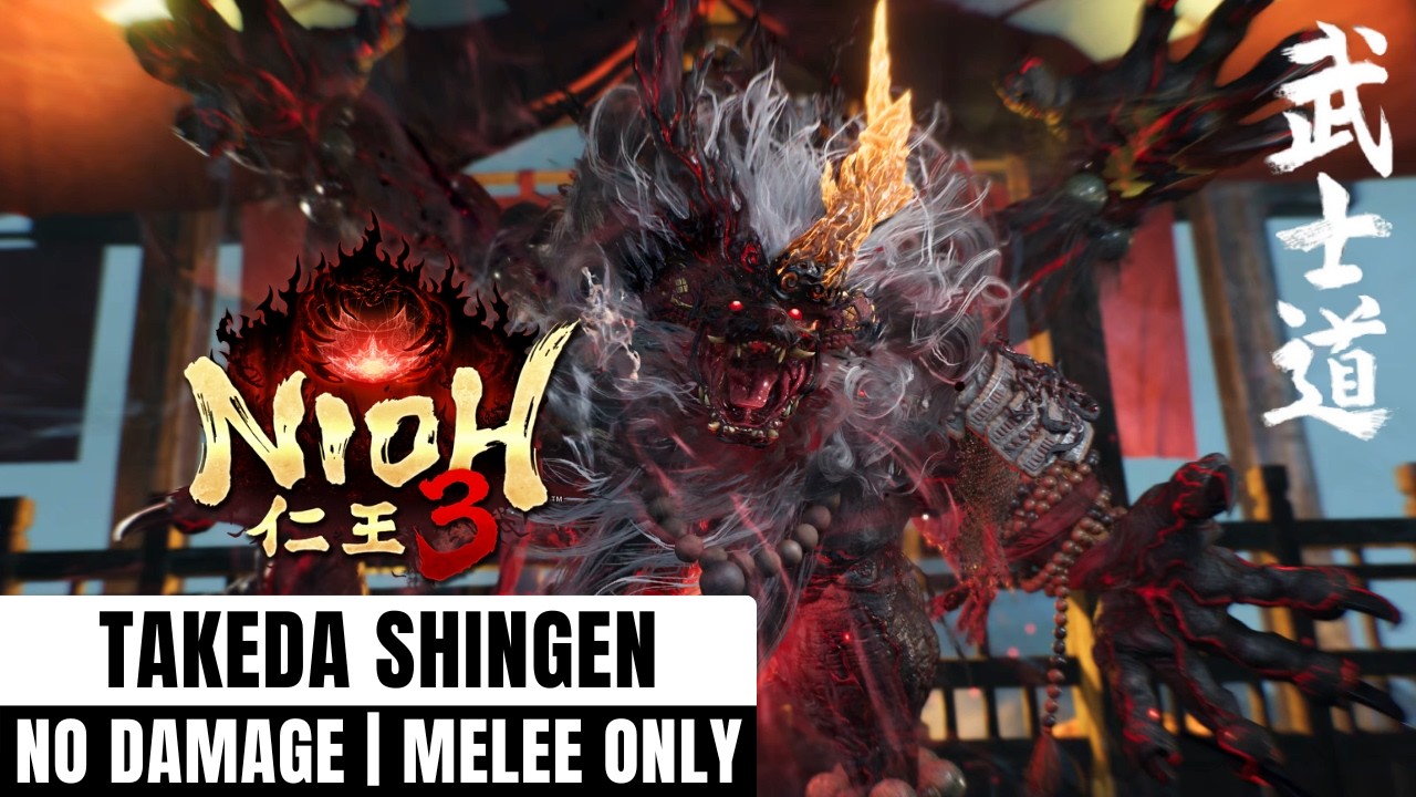 Nioh 3 - Dodge Meta vs Yokai Takeda Shingen (No Damage/Samurai Sword)