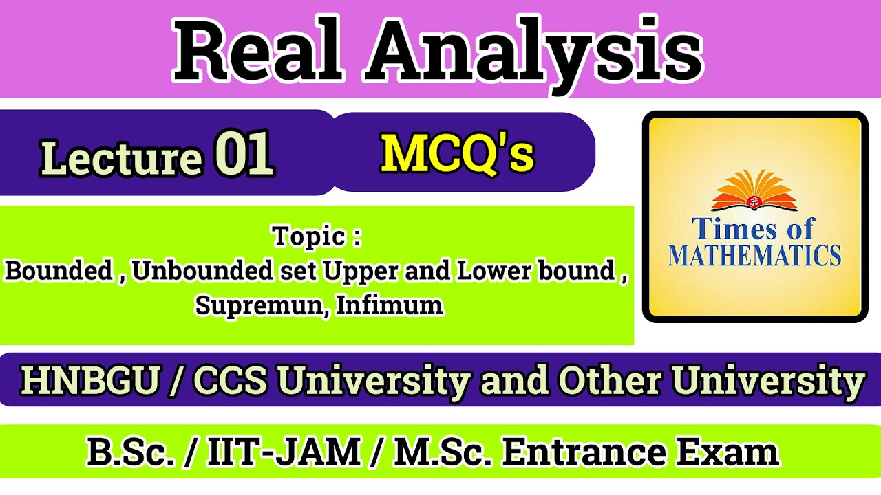 Real Analysis  MCQ's 01 | B.Sc. IIT-JAM M.Sc.
