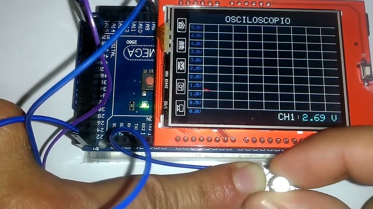 📟 Crea tu Propio Osciloscopio con Arduino y Pantalla TFT LCD 2.4