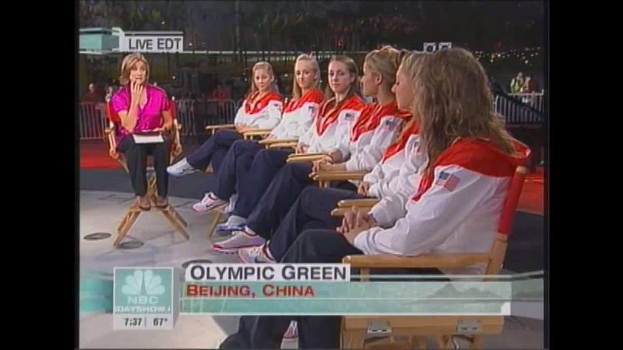 2008 U.S. Women's Gymnastics Olympic Team Interview on Today Show - Before Competition