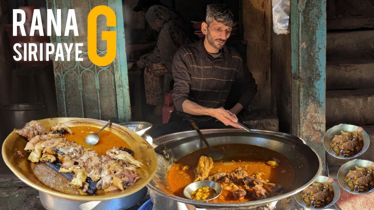 DISCOVER THE ROAD SIDE 65 YEAR'S OLD RANA G  PAYE IN STREET FOOD LAHORE PAKISTAN - BEST PAYA RECIPE