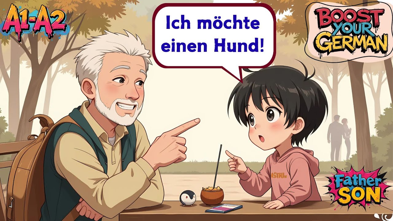 Simple German Phrases 🌟 Curious Son Asks Dad Everything | Deutsch lernen ✅
