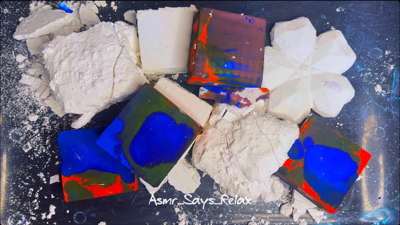 ASMR | Pasted Soft Clouds | Dyed Gym Chalk | Powder Play
