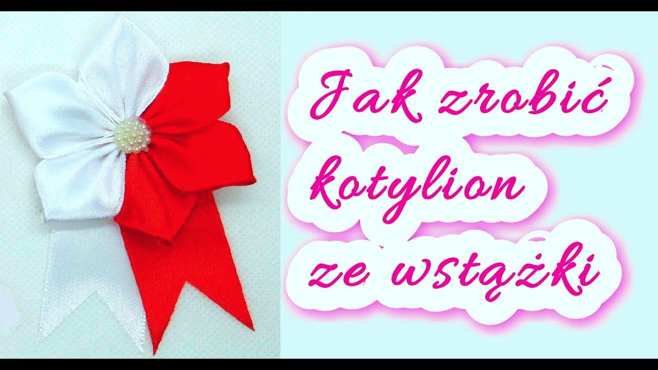 Jak zrobić kotylion ze wstążki KANZASHI/ 11 LISTOPADA/ 2 MAJA/ #tutorial #diy #flower  #11listopada