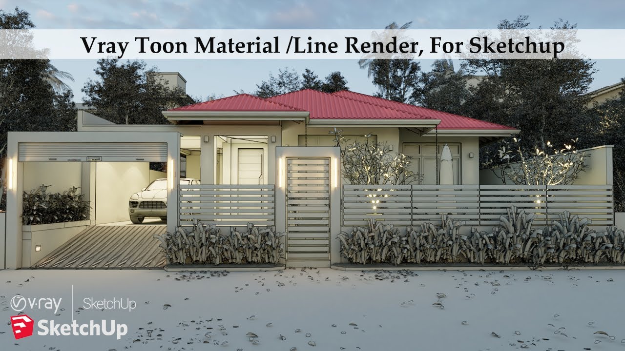 Vray Toon Material-Line Rendering For Sketchup