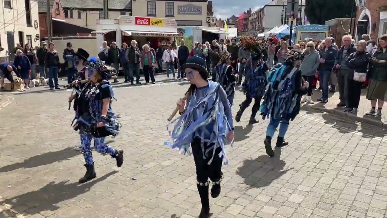 Bakanalia Border Morris performing “ The Feud” dance at Upton Folk Festival 2025 - May 4th 2025.