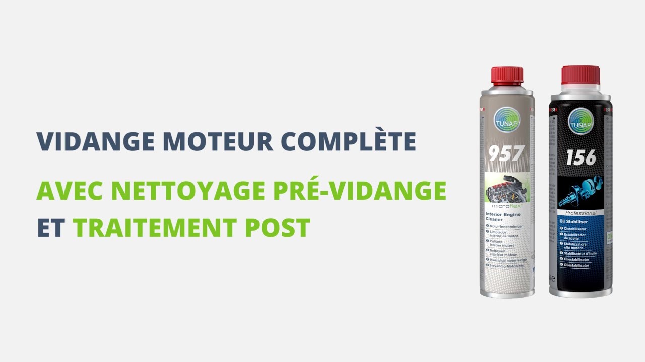 TUNAP 957 et 156 - Vidange d'huile moteur avec pré-vidange et traitement stabilisateur d'huile