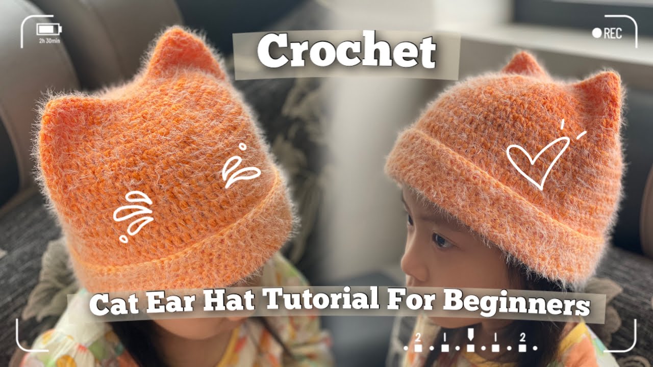 Cách Móc Nón Len Tai Mèo Đơn Giản | Cat Ear Hat Tutorial for Beginners